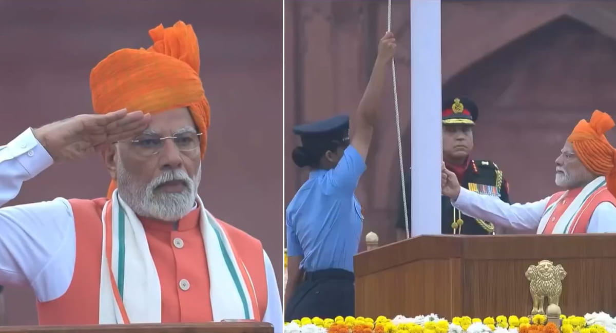 Independence Day 2025 : PM मोदी ने 12वीं बार लाल किले से फहराया तिरंगा, ऐलान- दीवाली पर मिलेगा बहुत बड़ा तोहफा