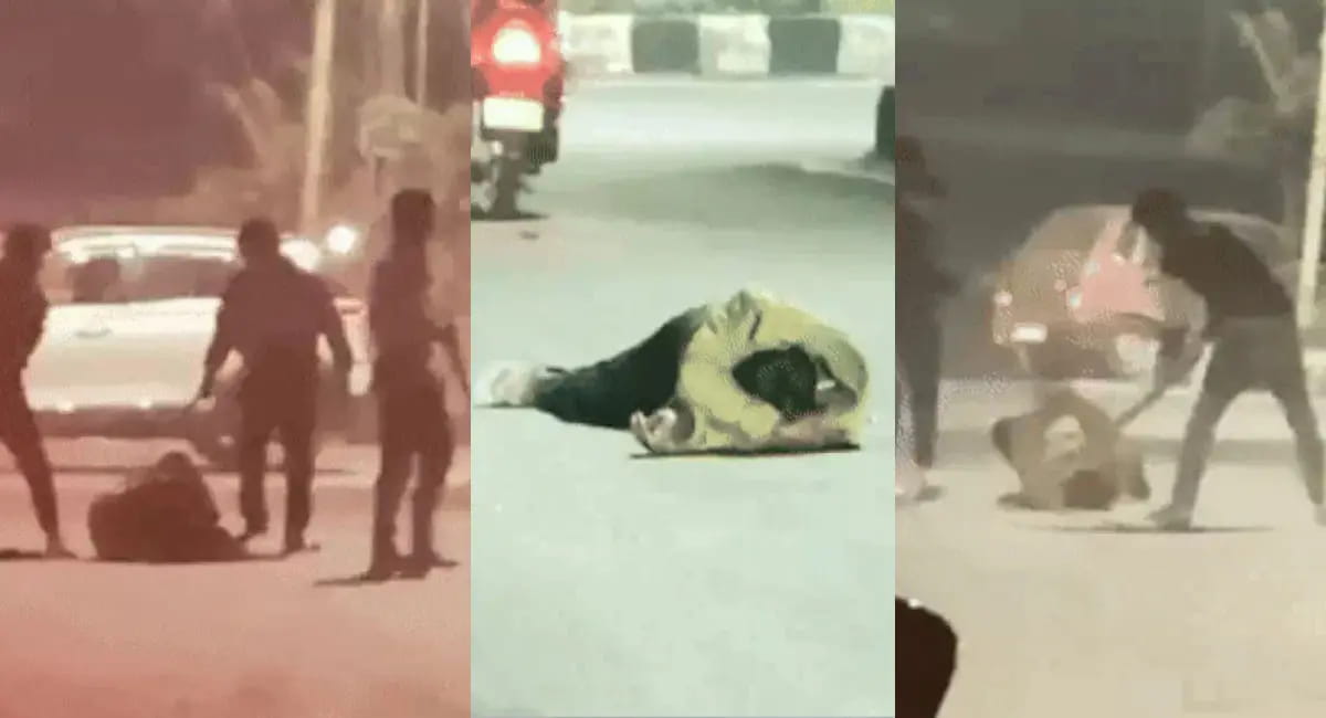 सरेराह बेसुध होने तक मारते रहे 3 बदमाश, पुलिस ने तीनों को किया गिरफ्तार