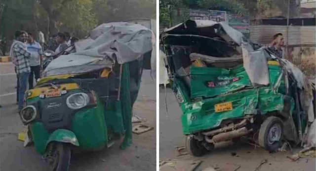 तेज रफ्तार स्कॉर्पियो ने ऑटो को मारी टक्कर, एक ही परिवार के 5 लोगों की मौत
