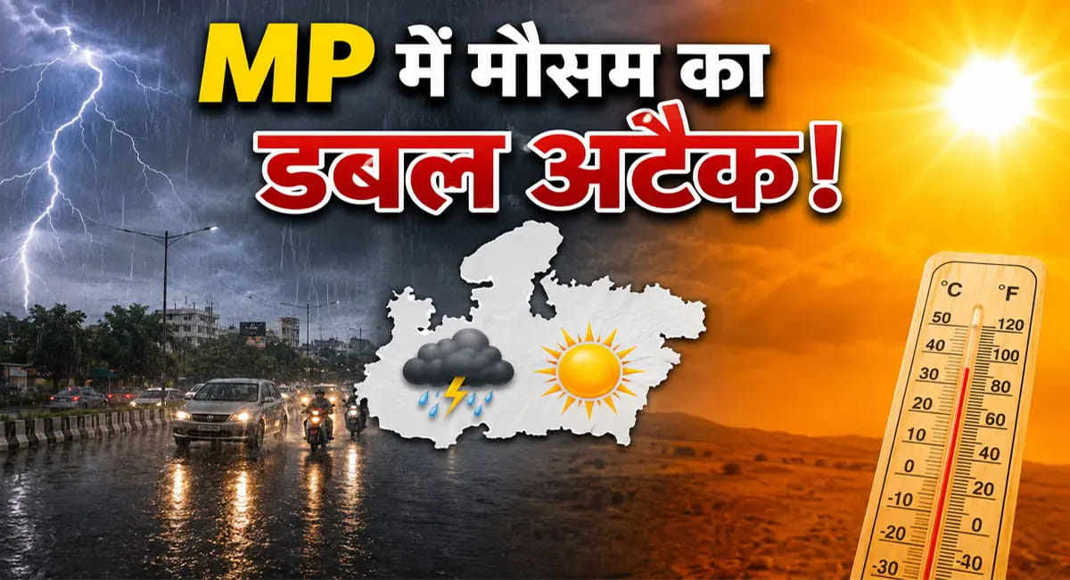 50Km/घंटा की रफ्तार से हवाएं… कहीं 42°C की गर्मी, 2 वेदर सिस्टम एक्टिव; 28 जिलों में आंधी-बारिश का अलर्ट