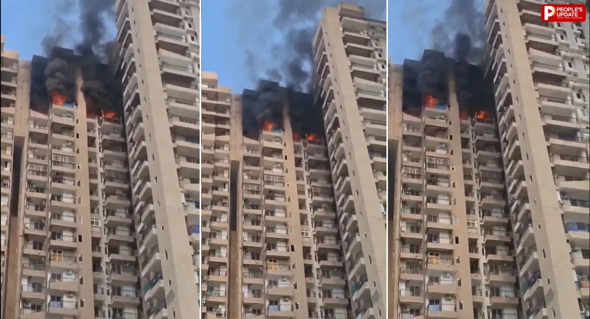 AC ब्लास्ट के बाद 22वीं मंजिल से उठीं लपटें, CM योगी ने दिए जांच के निर्देश