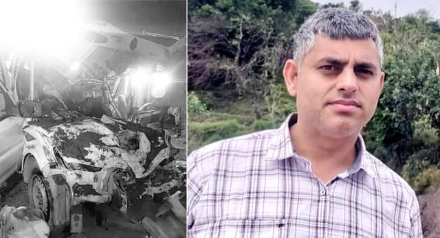 जम्मू-कश्मीर के रियासी में लैंडस्लाइड : SDM राजिंदर सिंह और बेटे की मौत, पत्नी व दो अन्य घायल; बोलेरो पर गिरा भारी पत्थर