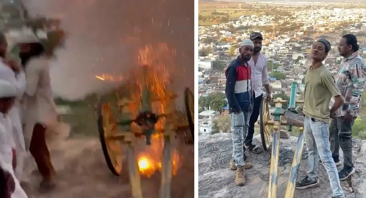 किले से तोप चलाने का वीडियो वायरल, ईरान के समर्थन में नारे का दावा