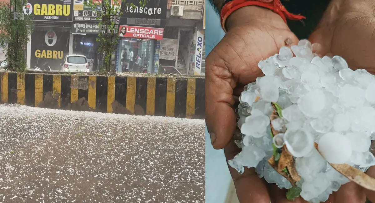 आसमान से गिरे ओले, फसलों पर संकट