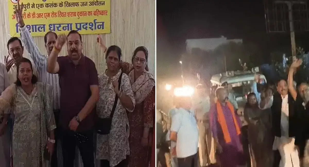 ऋषिपुरम में ठेके की शिफ्टिंग पर बढ़ा विवाद, 26 दिन से लगातार विरोध