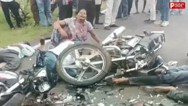 अशोकनगर में दर्दनाक सड़क हादसा, दो बाइकों की टक्कर में 4 की मौत; एक परिवार के 3 लोगों ने गंवाई जान
