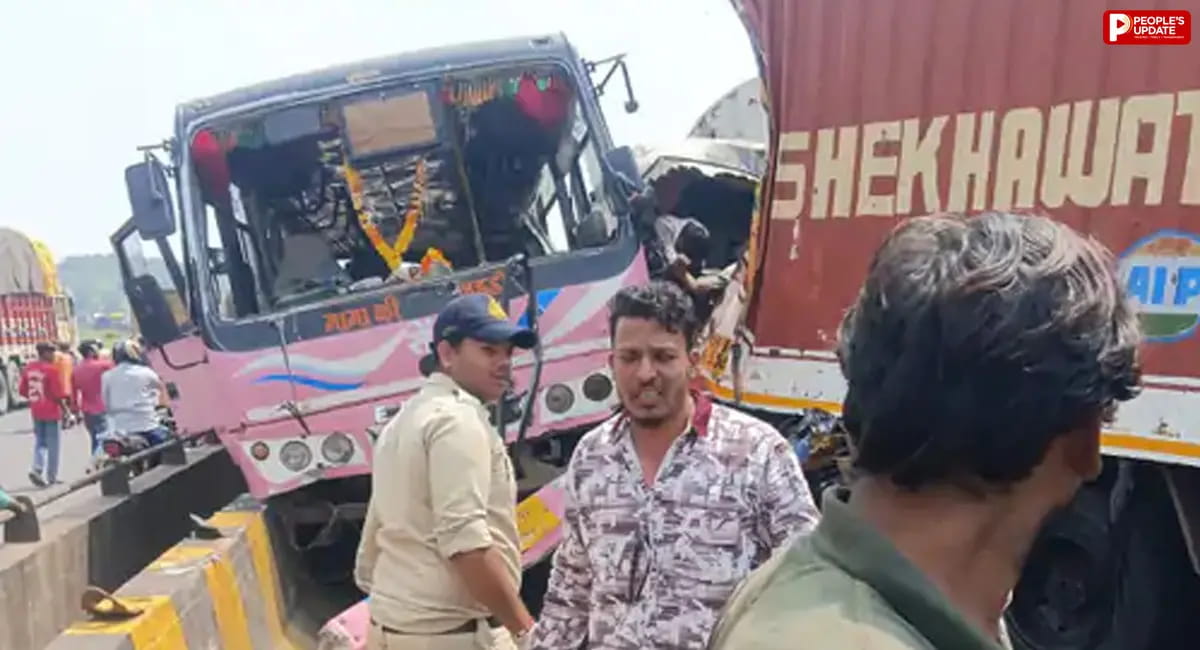 भेरू घाट की ढलान पर भिड़े 5 वाहन, मुंबई-आगरा फोरलेन पर लगा लंबा जाम