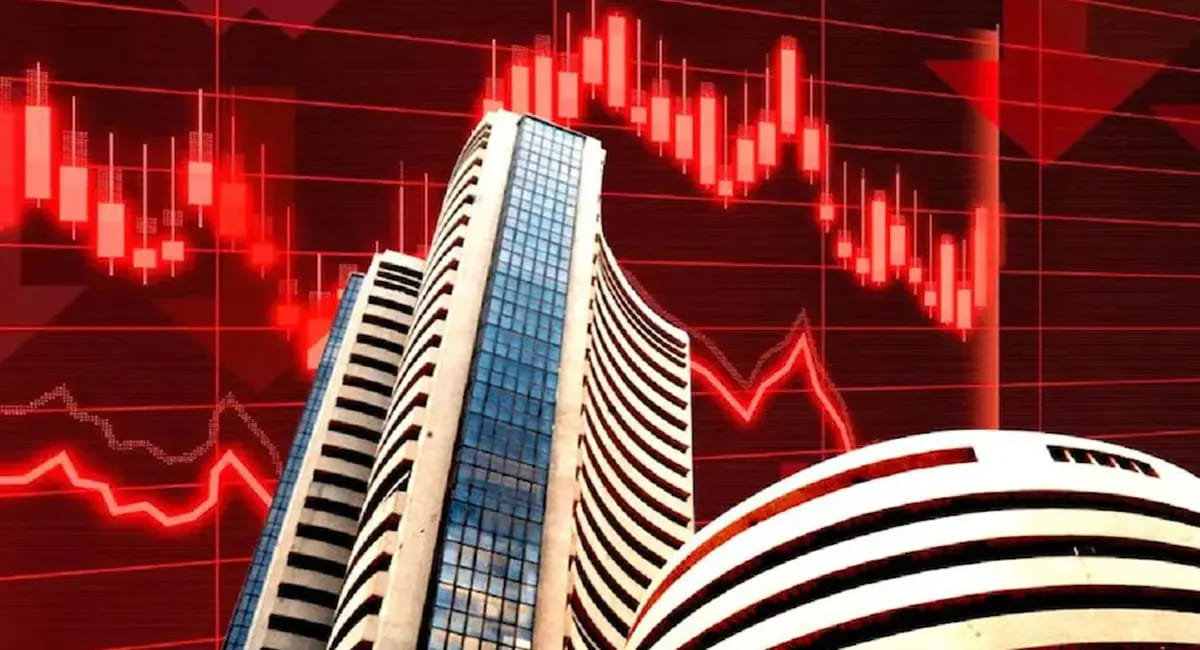 सेंसेक्स 703 अंक टूटकर 76,848 पर आया, निफ्टी 208 अंक गिरकर 23,870 पर बंद
