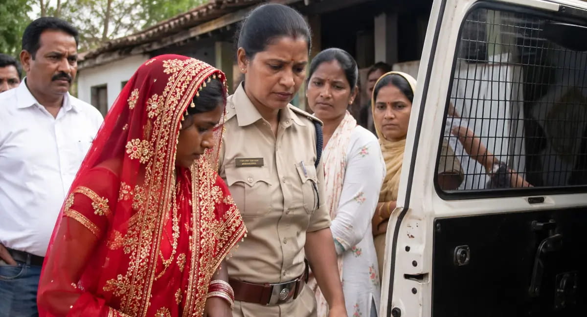 नाबालिग दूल्हे के चलते रुका विवाह, पुलिस ने दुल्हन को छोड़ा मायके, दो महीने बाद फिर होगी शादी