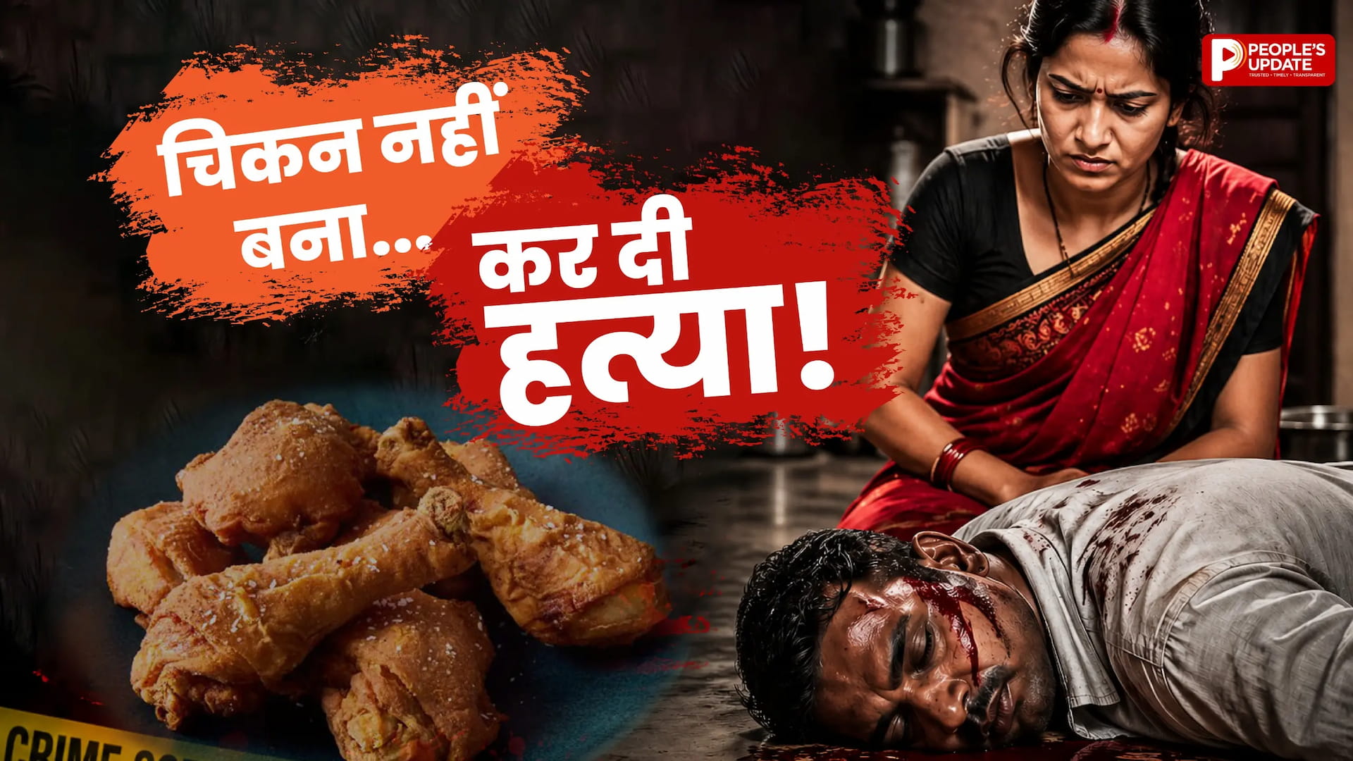 चिकन न बनाने पर पत्नी ने पति को उतारा मौत के घाट, हंसिए से की हत्या; आरोपी गिरफ्तार