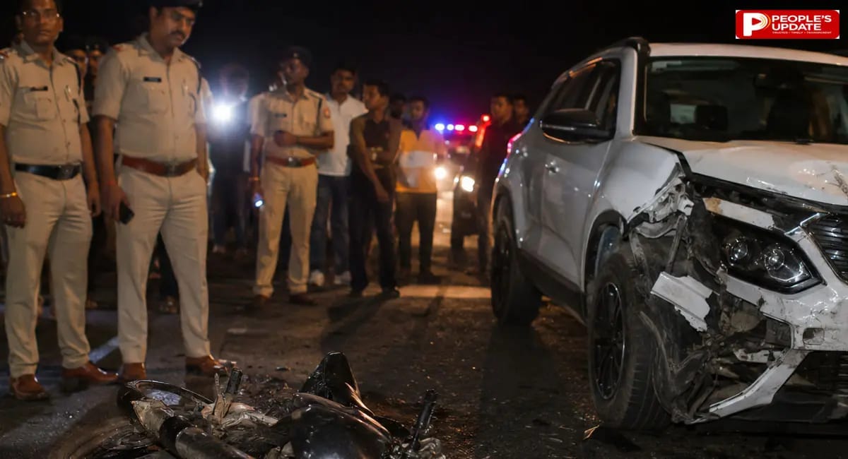 तेज रफ्तार कार ने बाइक सवारों को रौंदा, दो युवकों की मौत; आरोपी चालक को तलाश रही पुलिस