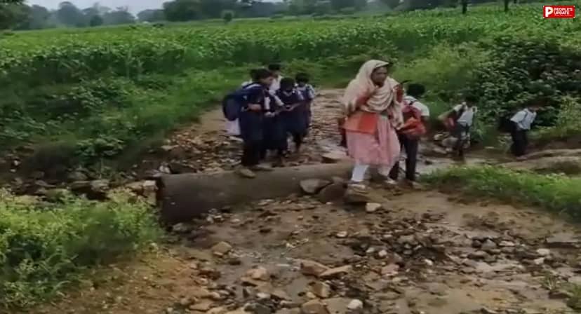 छिंदवाड़ा: बारिश से कीचड़ में तब्दील हुई सड़क, ग्रामीणों ने की पुलिया बनाने की मांग