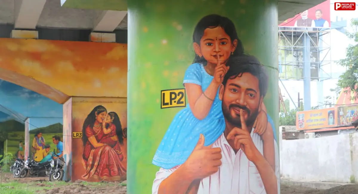 भोपाल: एमपी नगर में फ्लाईओवर के पिलर बने शहर की नई आर्ट गैलरी, पेंटिंग ने खींचा सबका ध्यान
