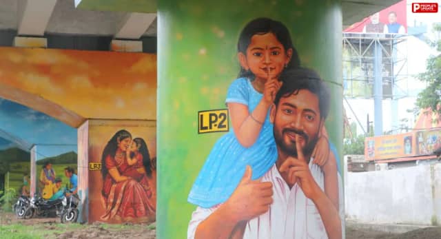 भोपाल: एमपी नगर में फ्लाईओवर के पिलर बने शहर की नई आर्ट गैलरी, पेंटिंग ने खींचा सबका ध्यान