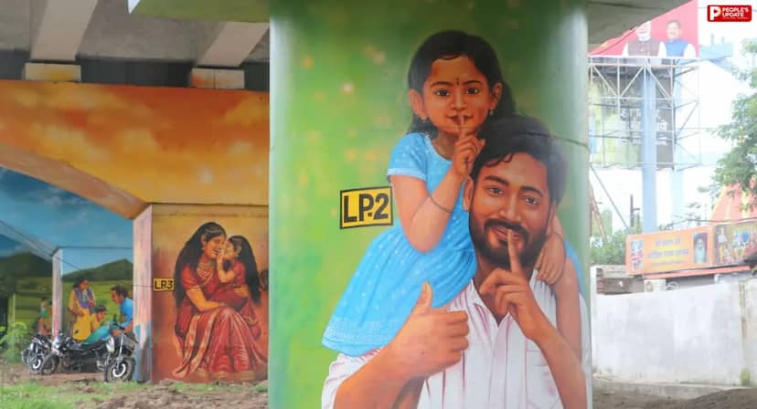 भोपाल: एमपी नगर में फ्लाईओवर के पिलर बने शहर की नई आर्ट गैलरी, पेंटिंग ने खींचा सबका ध्यान