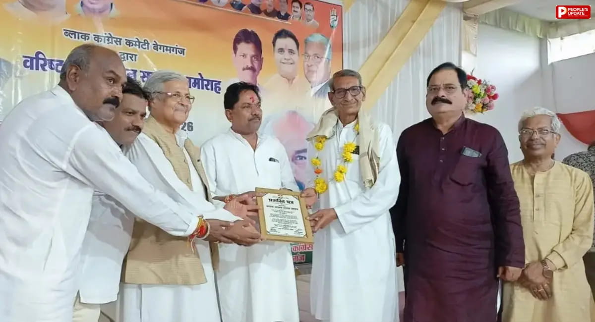 बेगमगंज में कांग्रेस का सम्मान समारोह, 350 वरिष्ठजन और पत्रकार सम्मानित