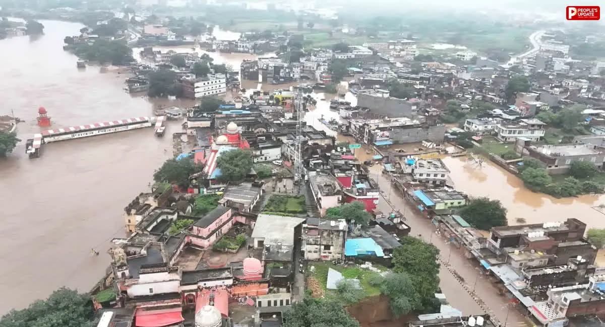 चित्रकूट में बाढ़ जैसे हालात, मंदाकिनी का जलस्तर खतरे के निशान से 3 मीटर ऊपर