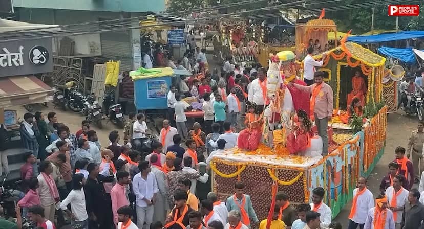 लवकुश जयंती पर गुना में शोभायात्रा निकली, फूलों से हुआ भव्य स्वागत
