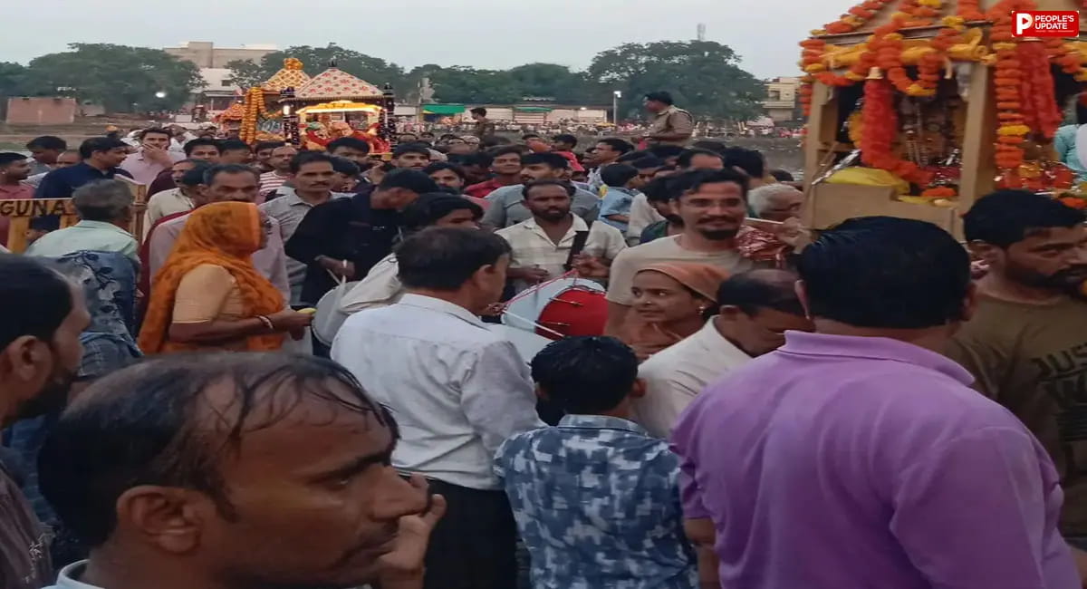 खिलचीपुर में डोल ग्यारस पर निकले भगवान के विमान, नदी तट पर उमड़े श्रद्धालु