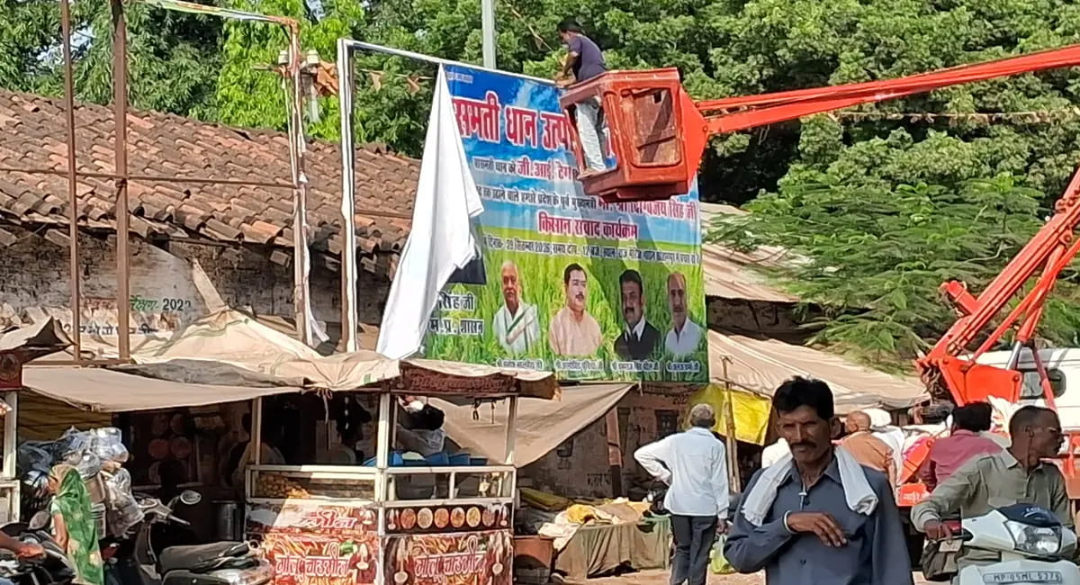 सोहागपुर में नगर परिषद की कार्रवाई, अवैध होर्डिंग हटाए