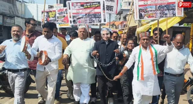 इटारसी में कांग्रेस का प्रदर्शन, मुख्य चुनाव आयुक्त ज्ञानेश कुमार के इस्तीफे की मांग
