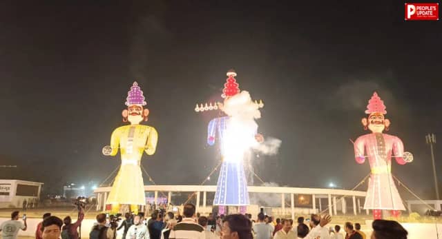 भोपाल में 30 से ज्यादा जगहों पर रावण दहन, जम्बूरी मैदान में 111 और कोलार में 105 फीट के पुतले का दहन