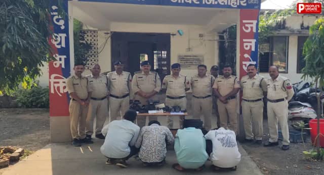 सीहोर: 3 लाख की चोरी का खुलासा, चार आरोपी गिरफ्तार
