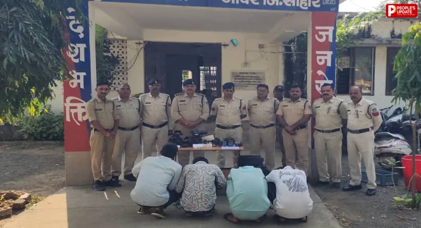 सीहोर: 3 लाख की चोरी का खुलासा, चार आरोपी गिरफ्तार
