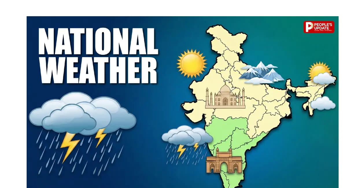 तेज हवाओं और बिजली के साथ मौसम बदला