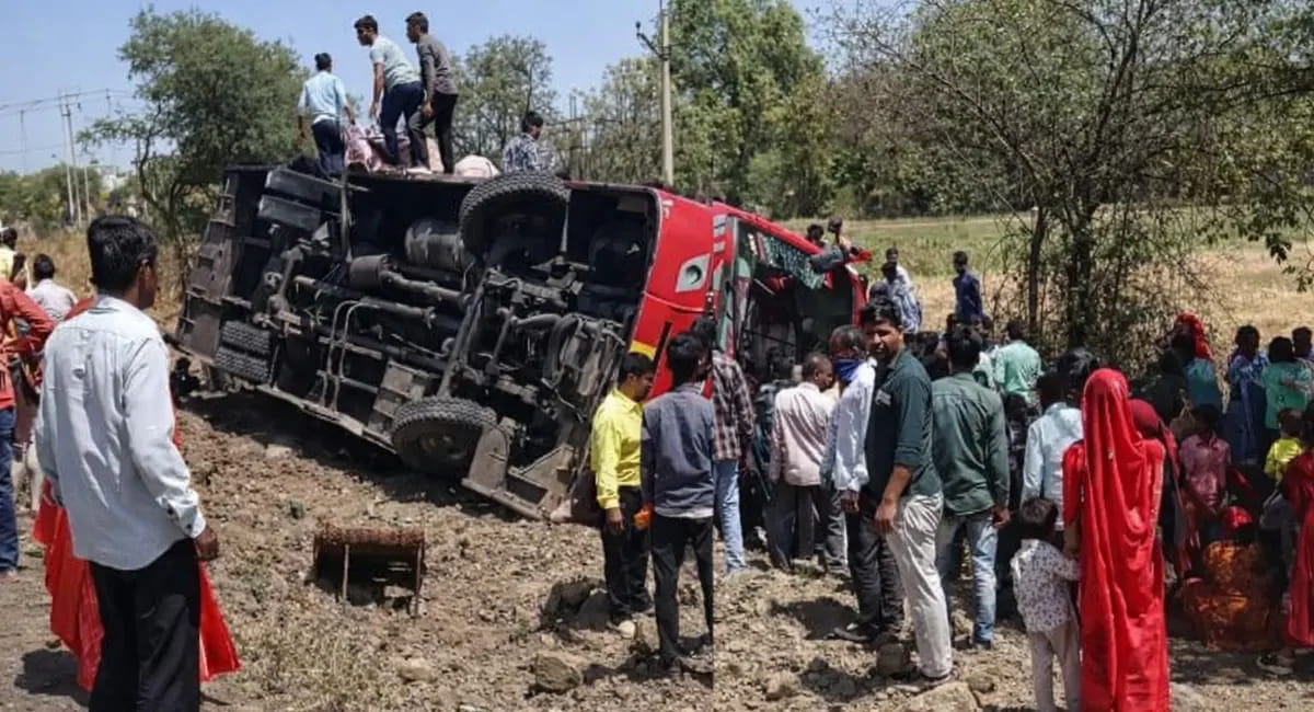 उज्जैन में बारातियों से भरी बस खाई में गिरी, महिलाओं-बच्चों समेत 15 घायल