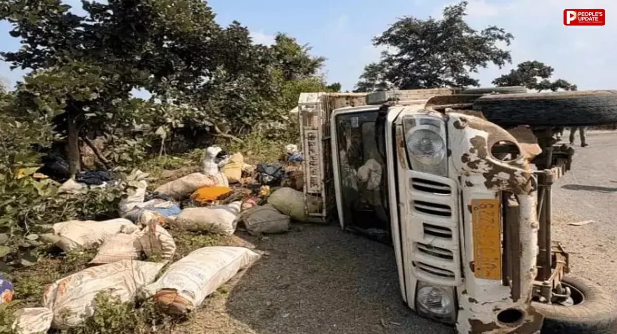 सतना में मजदूरों से भरी पिकअप पलटी, 1 की मौत, 25 घायल