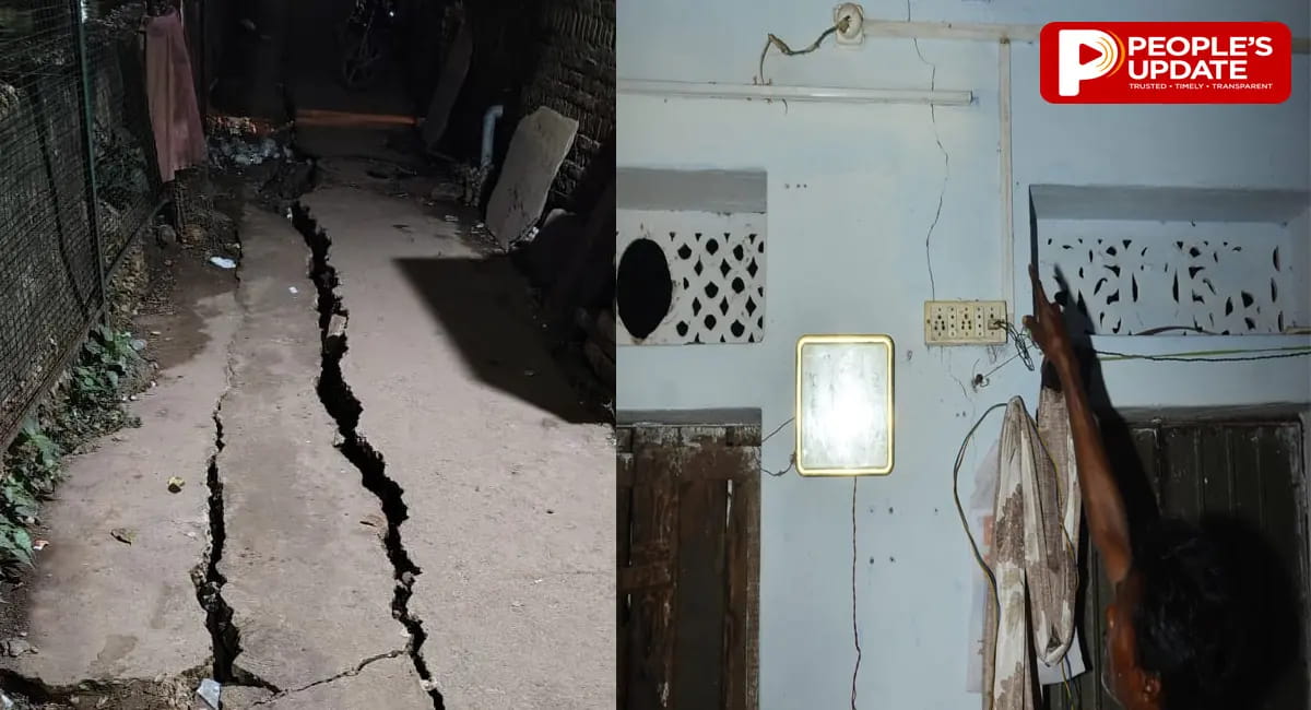 ग्वालियर में एलिवेटेड रोड के पिलर की खुदाई में तोड़ा स्वर्ण रेखा दीवार का रैंप,100 फीट सड़क फटी, चार मकानों में आई दरार