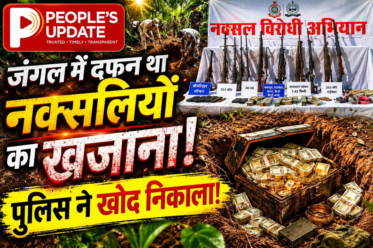 नारायणपुर में नक्सलियों पर सबसे बड़ा वार: टेकला जंगल से हथियारों का जखीरा, तोयामेटा से 24 लाख नकद बरामद