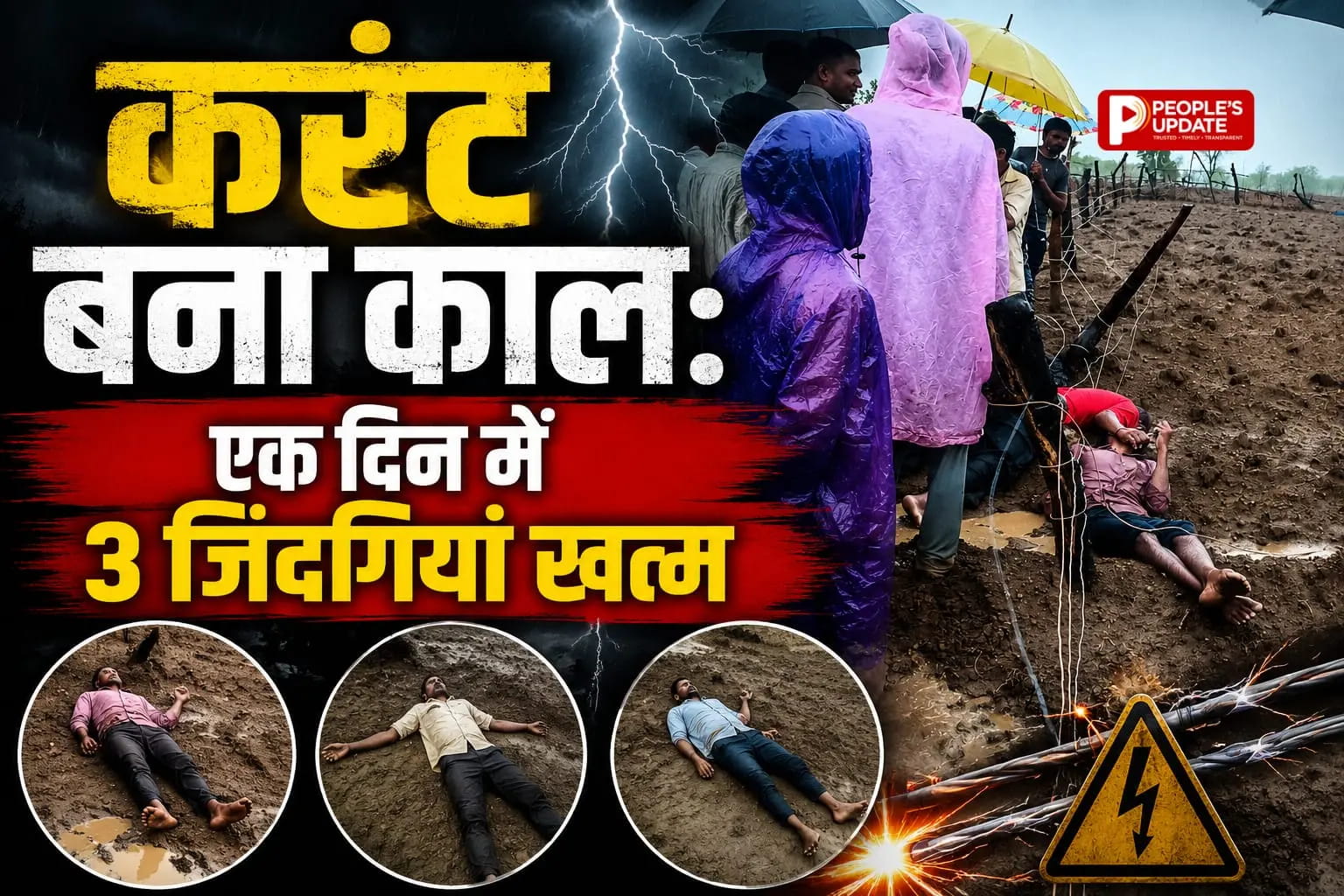 बारिश के बीच खेत में इलेक्ट्रिक फेंसिंग और गांव में अर्थिंग तार बना मौत का जाल, पुलिस जांच में जुटी, ग्रामीणों ने उठाए सुरक्षा व्यवस्था पर सवाल