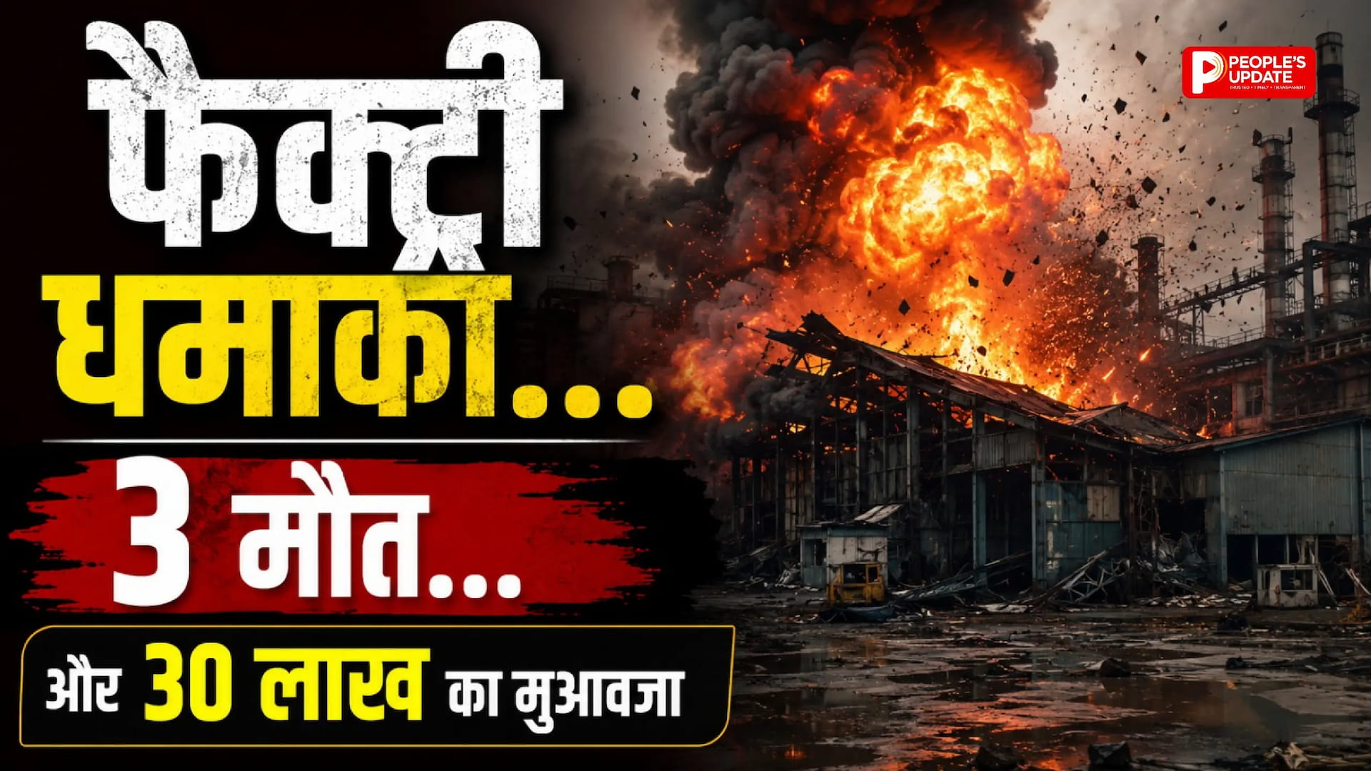 रायपुर फैक्ट्री ब्लास्ट: 3 श्रमिकों की मौत, परिजनों को 30-30 लाख मुआवजा, फैक्ट्री बंद