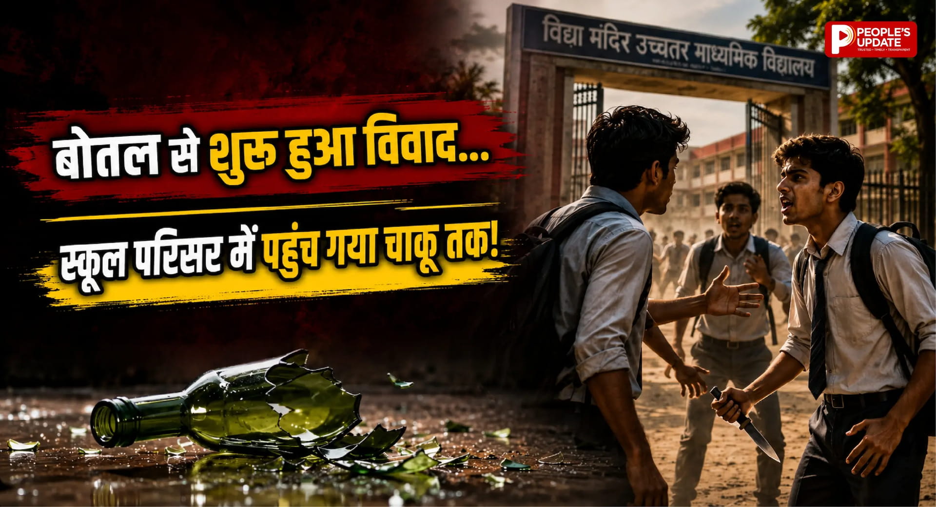 स्कूल में चाकूबाजी: पानी की बोतल के विवाद में 11वीं के छात्र पर जानलेवा हमला, रायपुर में सनसनी