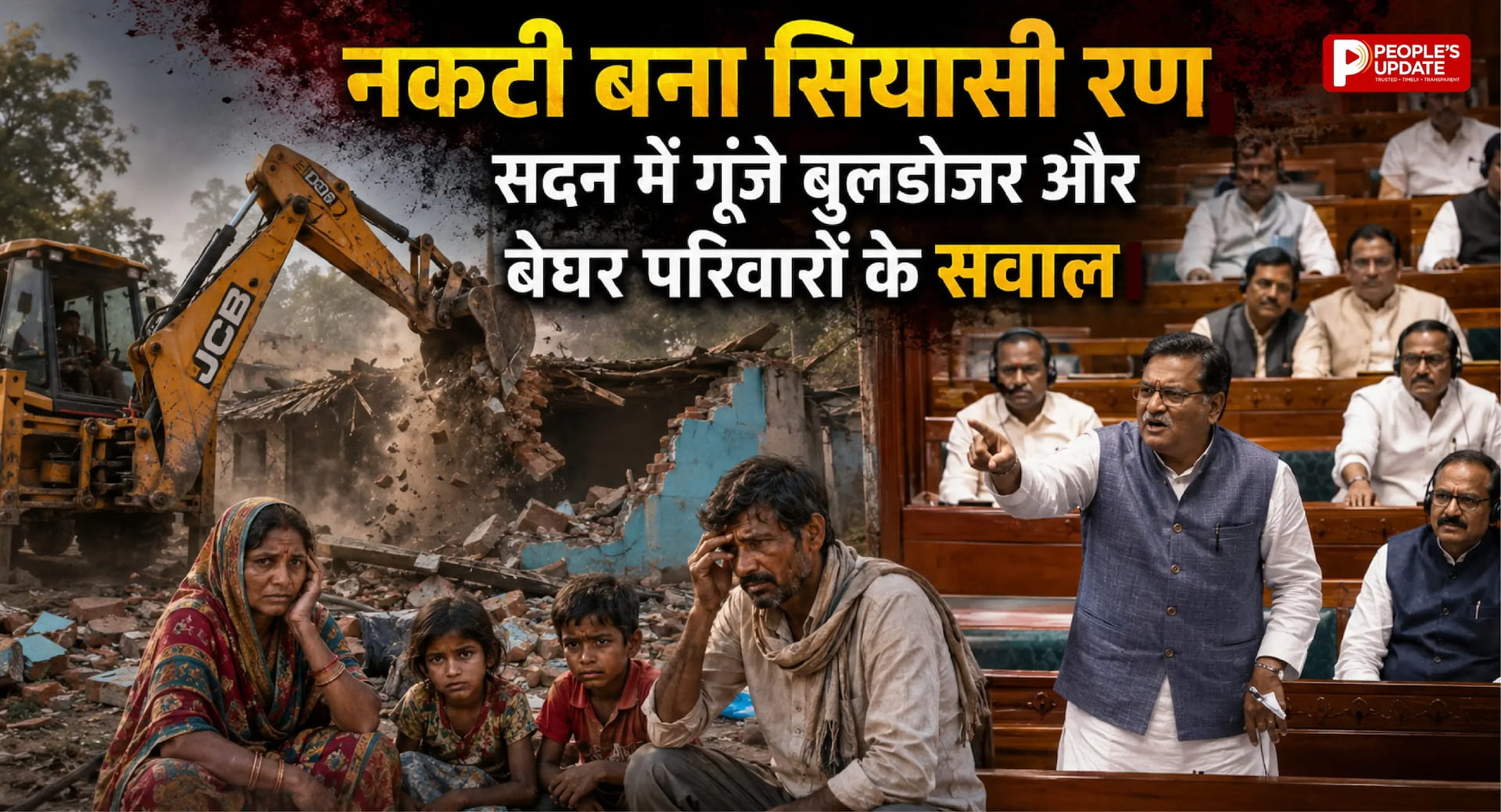 नकटी गांव पर विधानसभा में बवाल: स्थगन प्रस्ताव खारिज, विपक्ष का हंगामा, सरकार बोली- कार्रवाई पूरी तरह कानूनी