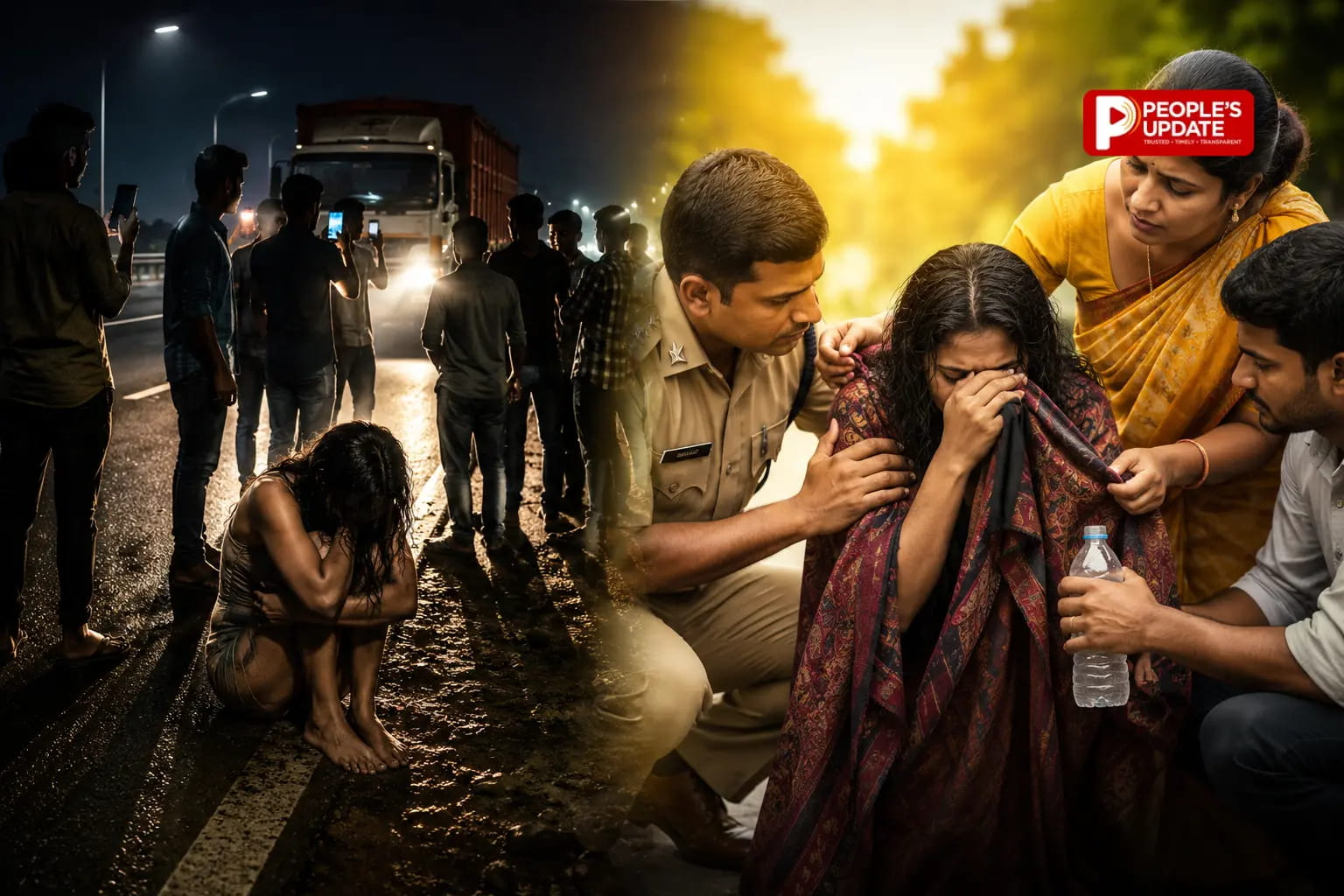 हाईवे पर निर्वस्त्र हालत में मिली महिला, ग्रामीणों और पुलिस ने बचाई गरिमा, सुरक्षित पहुंचाया नारी निकेतन