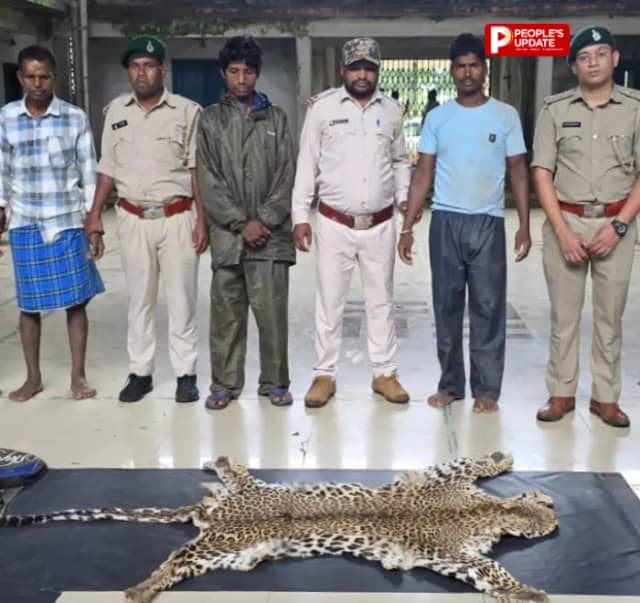 धौड़ाई में वन विभाग की बड़ी कार्रवाई, तेंदुए की खाल के साथ 3 तस्कर गिरफ्तार