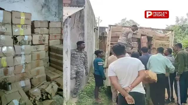 खाली घर में अवैध शराब का बड़ा खेल,4,409 बोतलें,3,380 ढक्कन और हजारों होलोग्राम बरामद