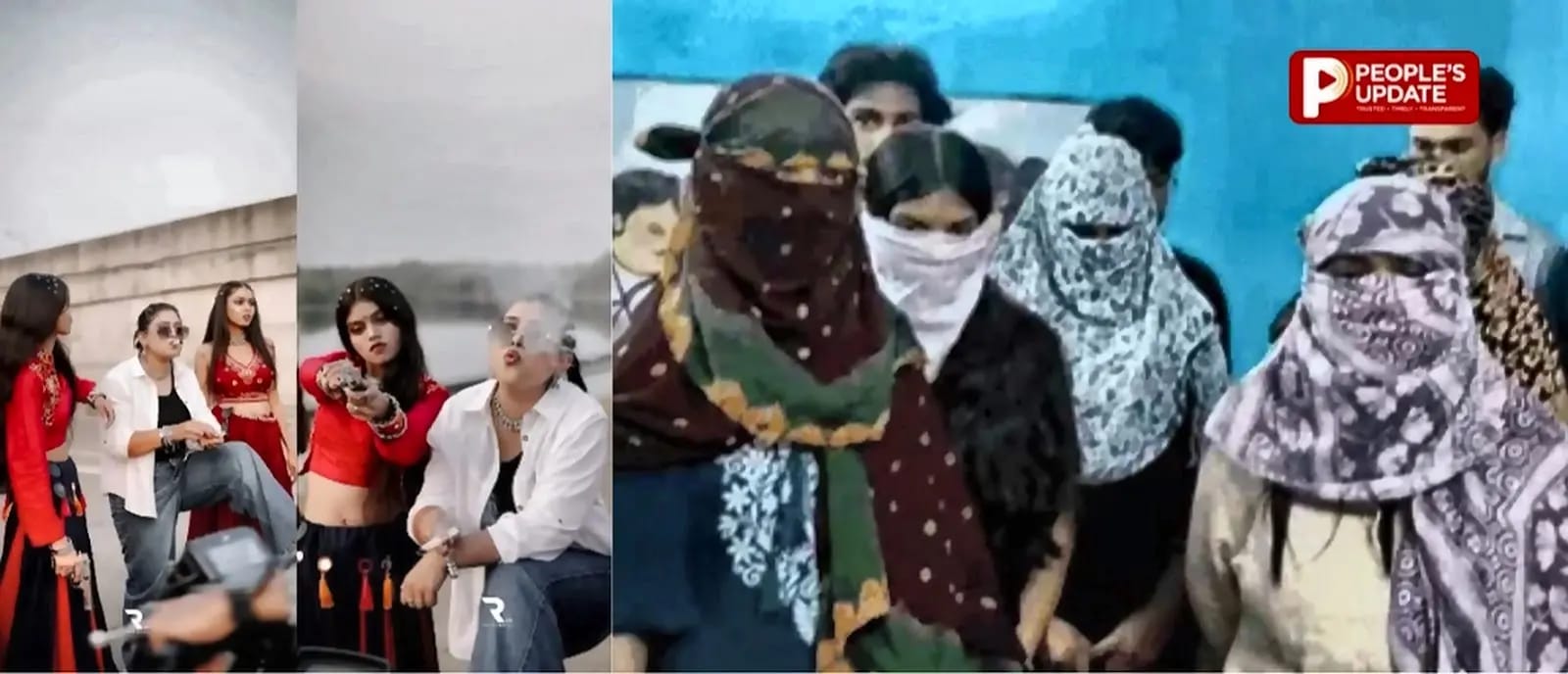 गरबा ड्रेस में सिगरेट और पिस्टलनुमा हथियार के साथ रील, ‘गुंडी गैंग’ के 9 लोग गिरफ्तार