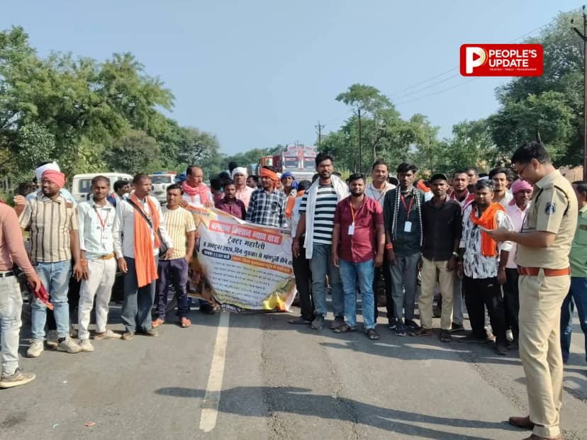 कवर्धा में किसानों का महाचक्काजाम, मुख्य मार्ग के 7 रास्ते बंद,धान के भाव और गन्ना बोनस पर आर-पार की लड़ाई