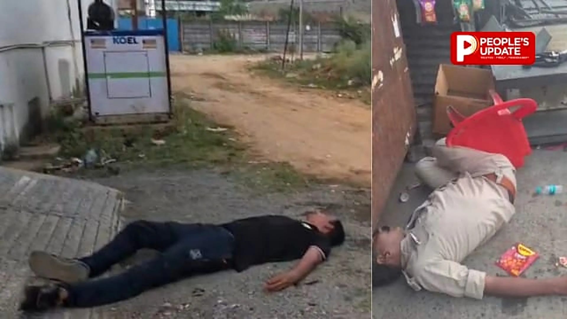 सार्वजनिक जगह पर नशे में मिले दो पुलिसकर्मी,पास में लावारिस पड़ी थी INSAS राइफल,सुरक्षा व्यवस्था पर उठे सवाल
