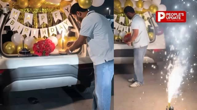 बीच सड़क पर नायब तहसीलदार ने काटा केक, सलमान खान के गाने पर बनाई Reel,आतिशबाजी का वीडियो वायरल