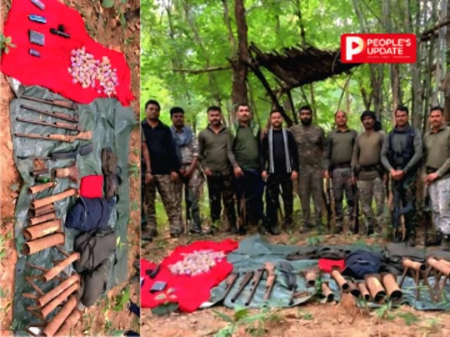 छत्तीसगढ़-महाराष्ट्र सीमा पर माओवादियों के हथियार डंप का भंडाफोड़, जंगल में मिला विस्फोटकों का जखीरा