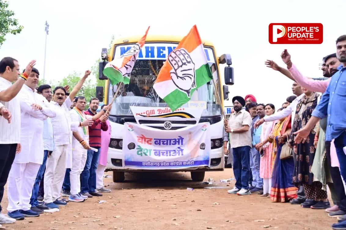 वोट बचाओ, देश बचाओ रैली, छत्तीसगढ़ से 25 बसों में कांग्रेस कार्यकर्ताओं का दिल्ली कूच, दीपक बैज ने दिखाई हरी झंडी