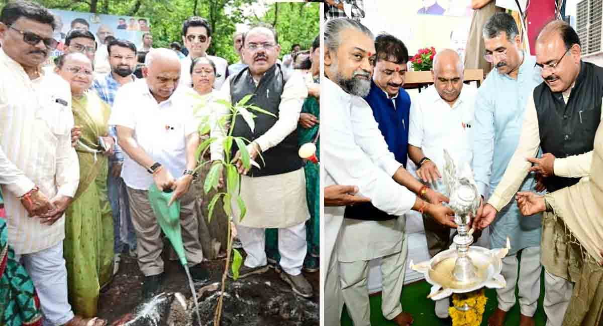 भोपाल में भाजपा नेताओं ने चलाया 'एक बागिया मां के नाम' अभियान, पौधरोपण कर पर्यावरण संरक्षण का लिया संकल्प