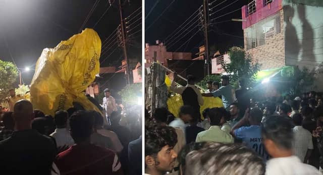 बुरहानपुर में गणेश प्रतिमा गिरने से युवक की मौत, खंडवा से लेने आए थे मूर्ति, खराब सड़कों पर उठे सवाल