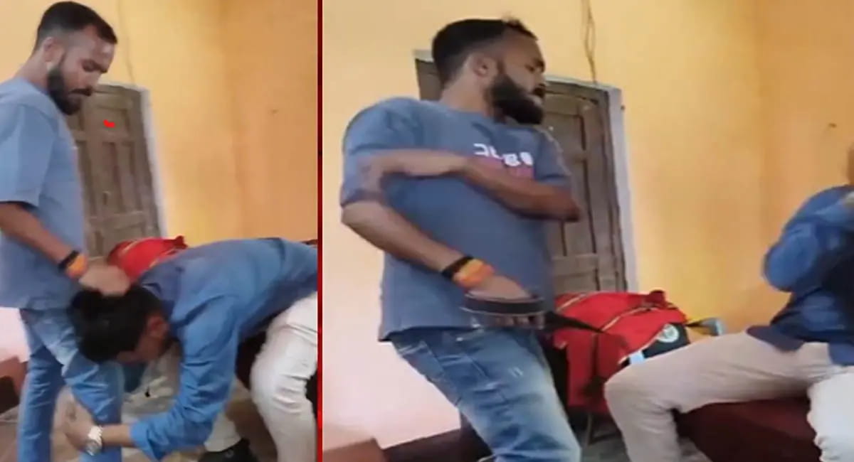 अमेठी में दबंगई का वीडियो वायरल, युवक को बेल्ट से पीटा, नाक रगड़ने को किया मजबूर