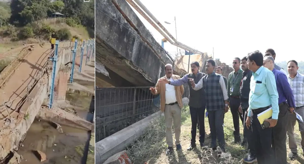 जल संसाधन मंत्री ने किया निरीक्षण, 3 गेटों के ऊपर का स्लैब जर्जर